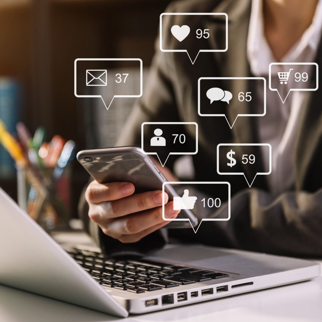 Social media marketing service illustration