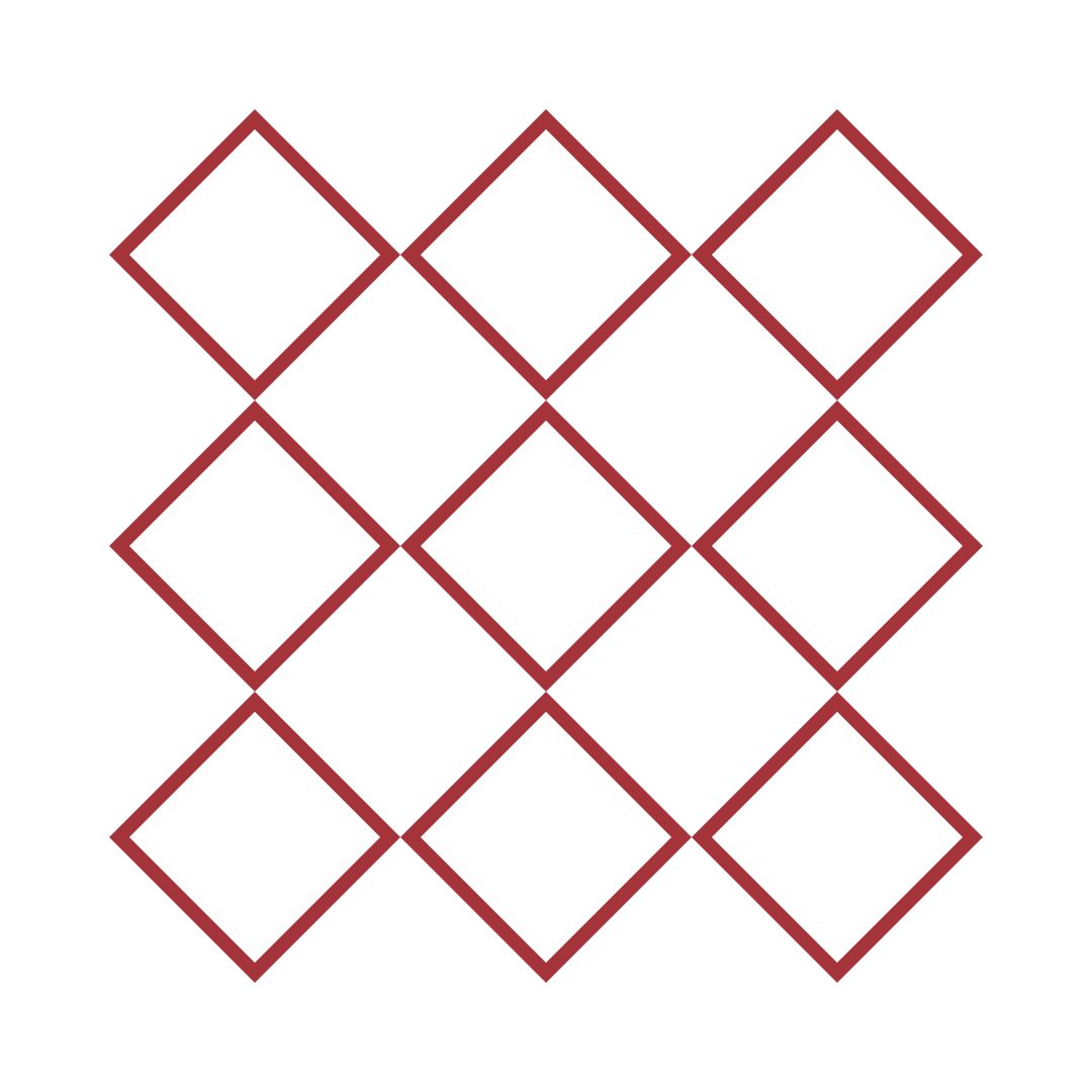 Red diamond grid showing repetition